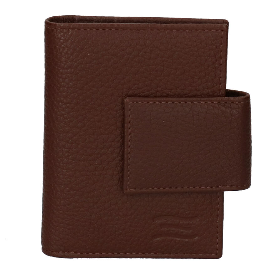 Crinkles Porte-cartes en Marron en cuir (263713)