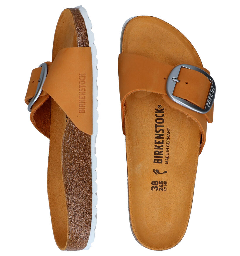 Birkenstock Madrid Big Buckle Zwarte Slippers in nubuck (322776)