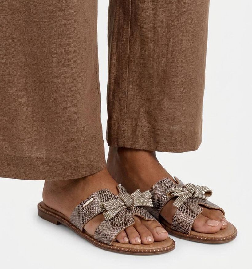 Scapa Gouden Platte Slippers voor dames (373290)