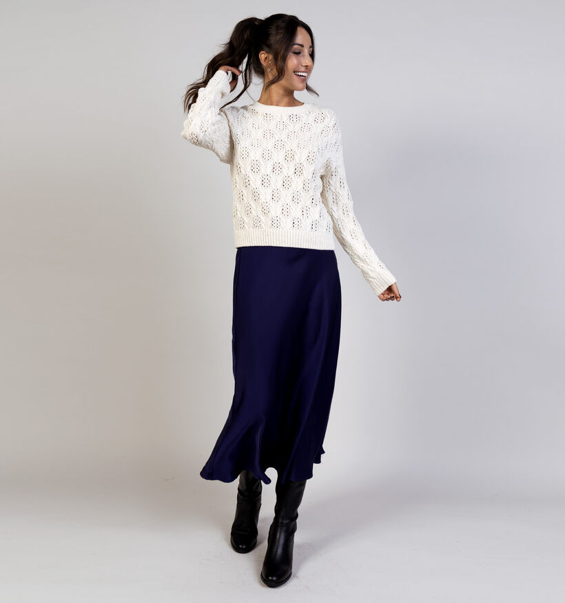 Vila Elmina Satin Jupe en Bleu pour femmes (365583)