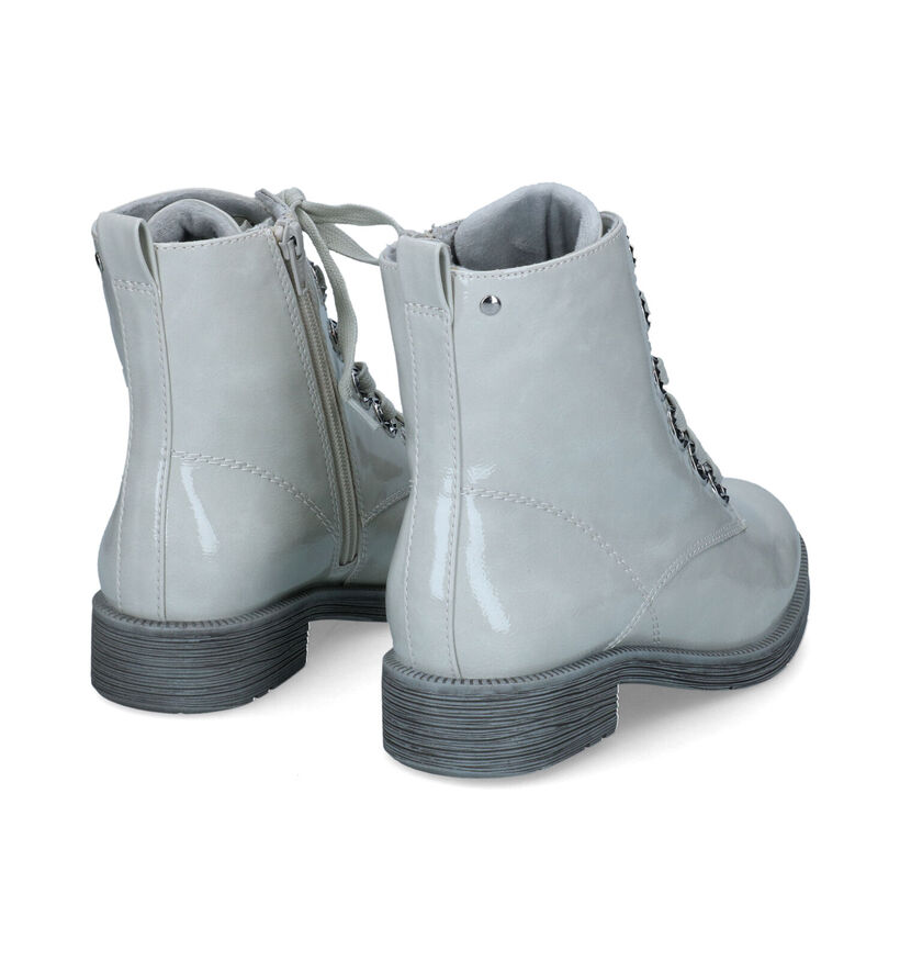 Jana Bottines à lacets en Gris clair en simili cuir (317958)