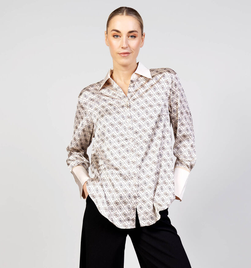 Guess Lichtbeige Blouse met Lange Mouwen voor dames (366575)