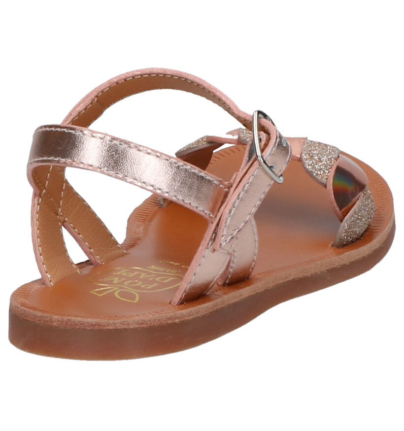 Pom d'Api Plagette Twist Roze Sandalen in leer (268813)