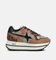 W6YZ Deva Baskets à Semelles Compensées en Marron/Noir pour femmes (364048) - pour semelles orthopédiques