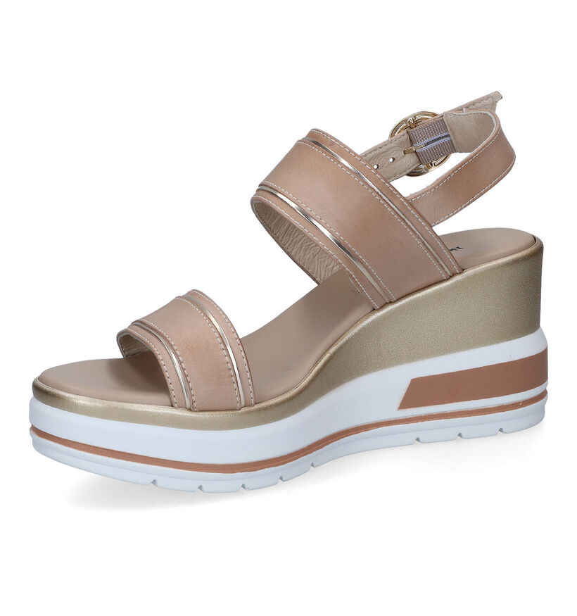 NeroGiardini Beige Sandalen in leer (307470)