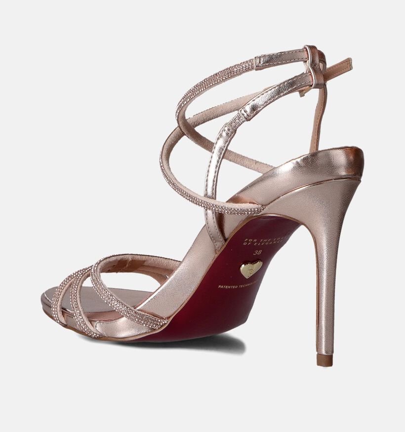Tamaris Rose Gold High heels sandalen voor dames (354401)