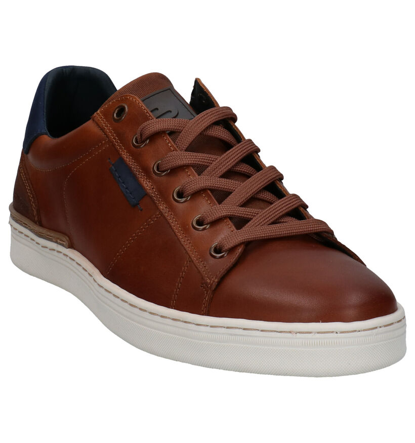 Bullboxer Cognac Veterschoenen voor heren (318102) - geschikt voor steunzolen