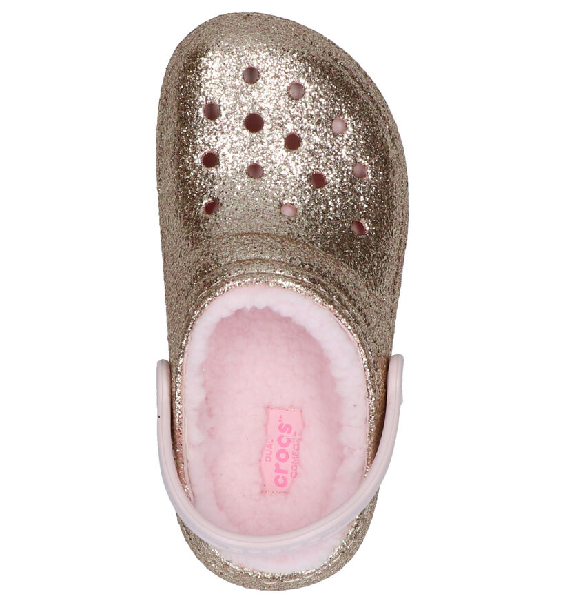 Crocs Classic Glitter Line Rose Gold Pantoffels in kunststof (255721)