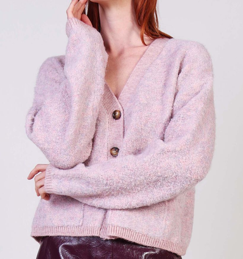 Rue Mazarine Caresse Gilet en Rose pour femmes (365475)