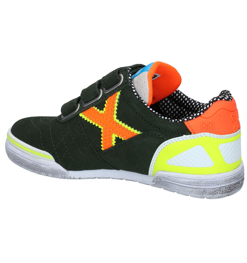 Munich Groene Velcroschoenen in kunstleer (289357)