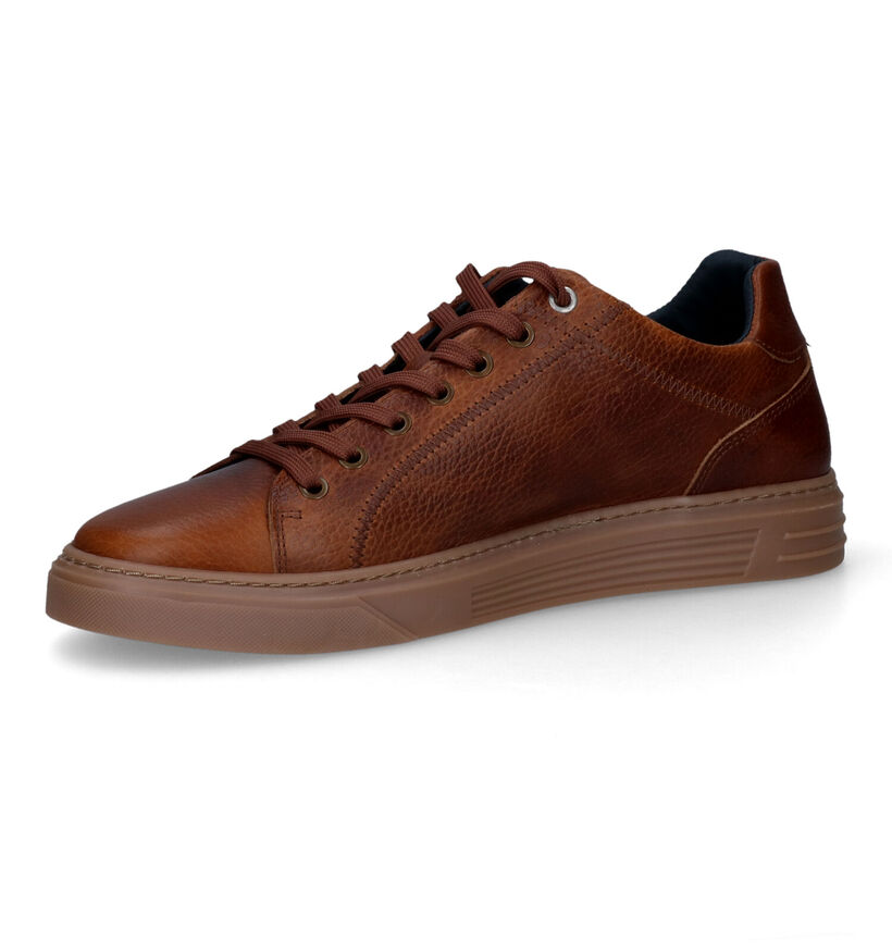 Bullboxer Chaussures à lacets en Cognac pour hommes (331806) - pour semelles orthopédiques