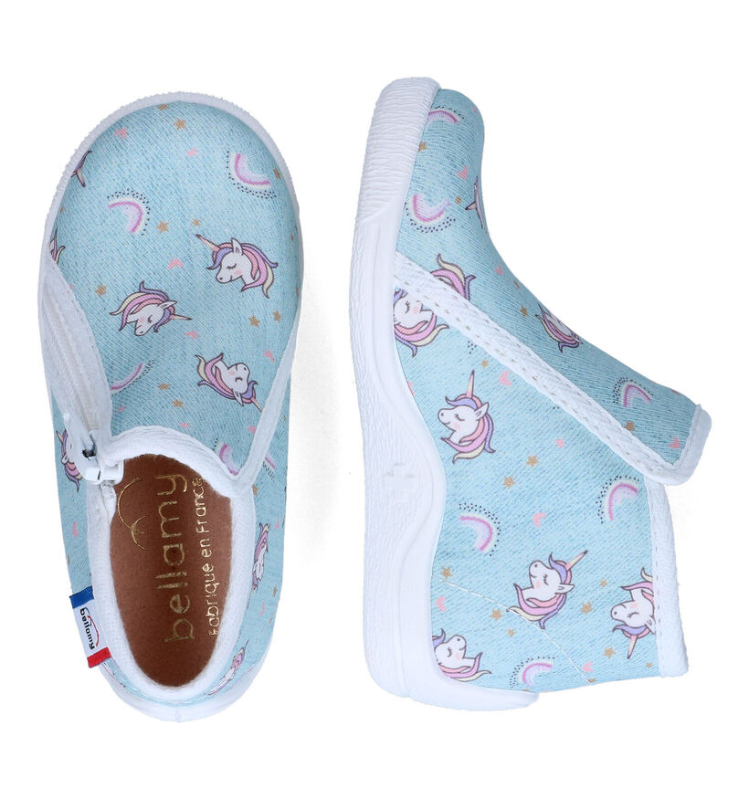 Bellamy Nina Pantoufles en Bleu pour filles (309262)