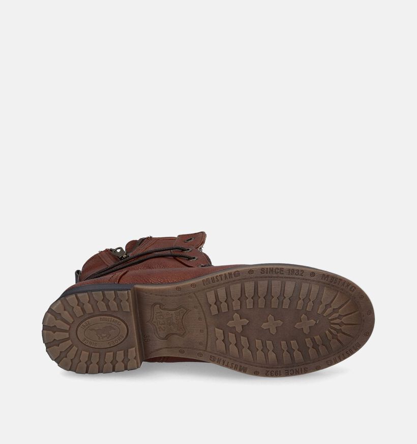 Mustang Boots à lacets en Cognac pour femmes (313784)