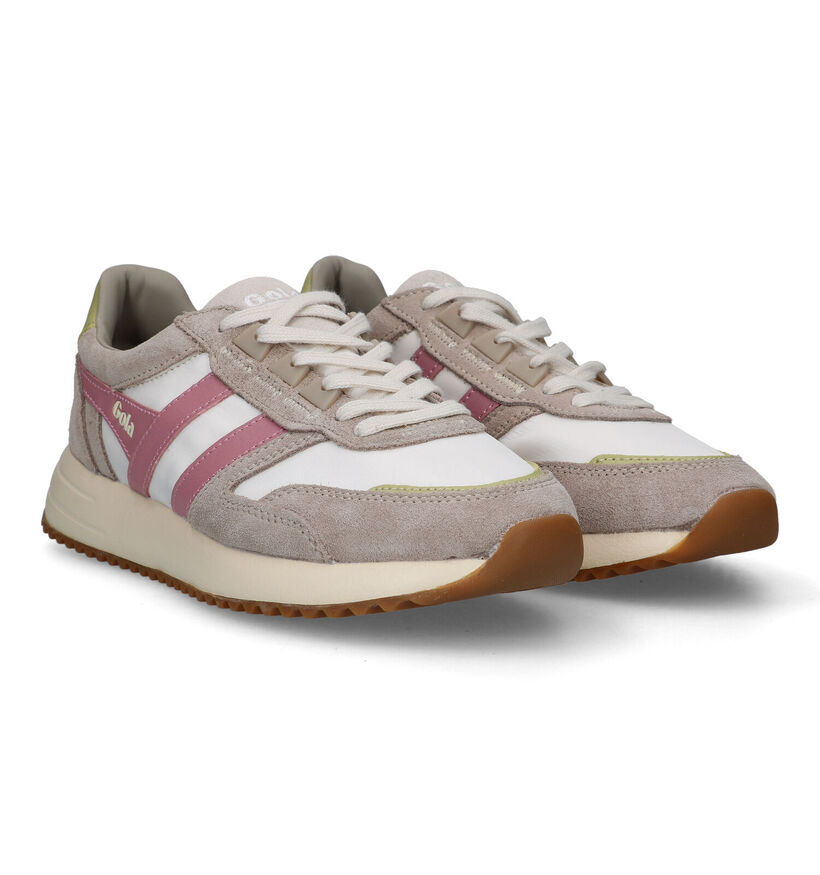 Gola Chicago Beige Sneakers voor dames (320487) - geschikt voor steunzolen