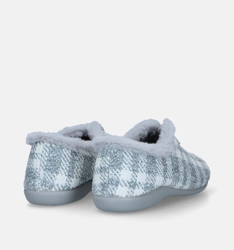River Woods Niama Pantoufles à carreaux en Gris pour femmes (347366)