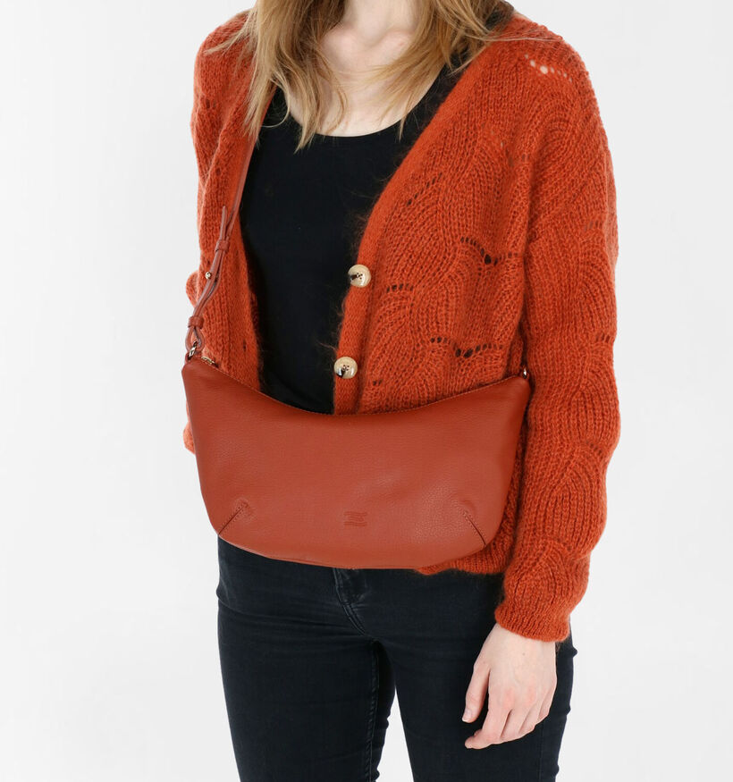 Crinkles Sac porté croisé en Orange pour femmes (342314)