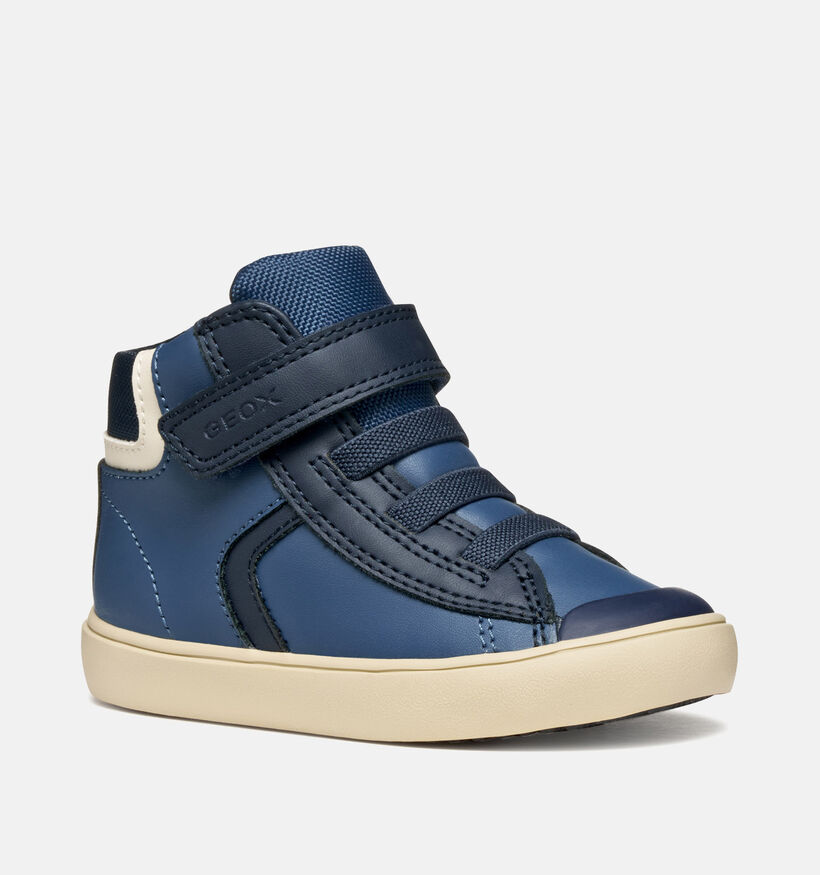 Geox Gisli Baskets en Bleu foncé pour garçons (360351) - pour semelles orthopédiques