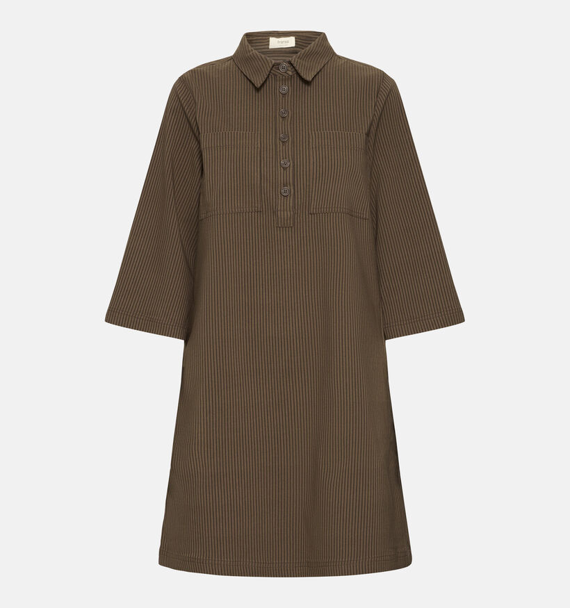 Fransa Frena Robe mi-longue en Brun fonc&eacute; pour femmes (377897)