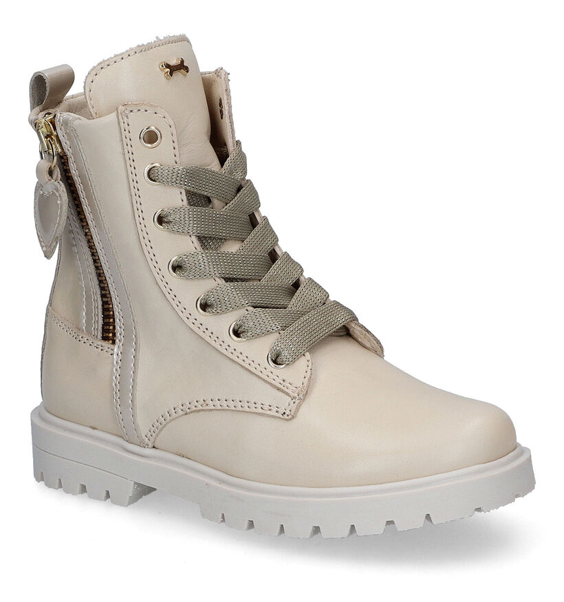 STONES and BONES Nasir Beige Bottines in leer (313928)