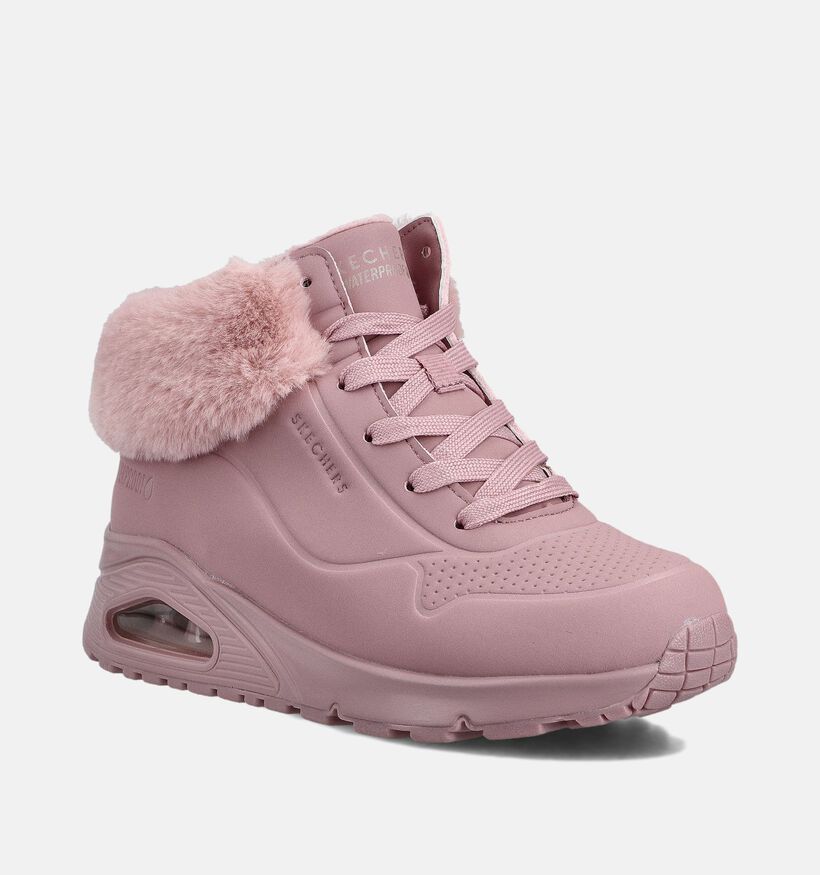 Skechers Uno Gen1 Baskets montantes en Rose pour filles (361095)