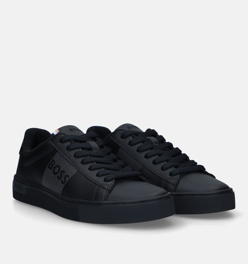 Boss Rhys Tenn Zwarte Veterschoenen voor heren (326934) - geschikt voor steunzolen