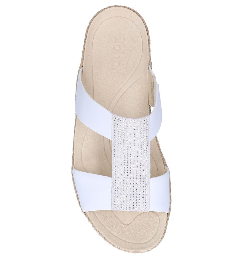 Witte Slippers Gabor Best Fitting in leer (245584)