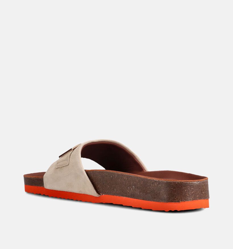 Nathan-Baume Nu-pieds plates en Beige pour femmes (372250)