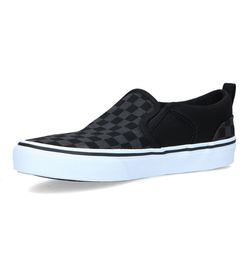 Vans Asher YT Zwarte Slip-on sneakers voor jongens, meisjes (336460)