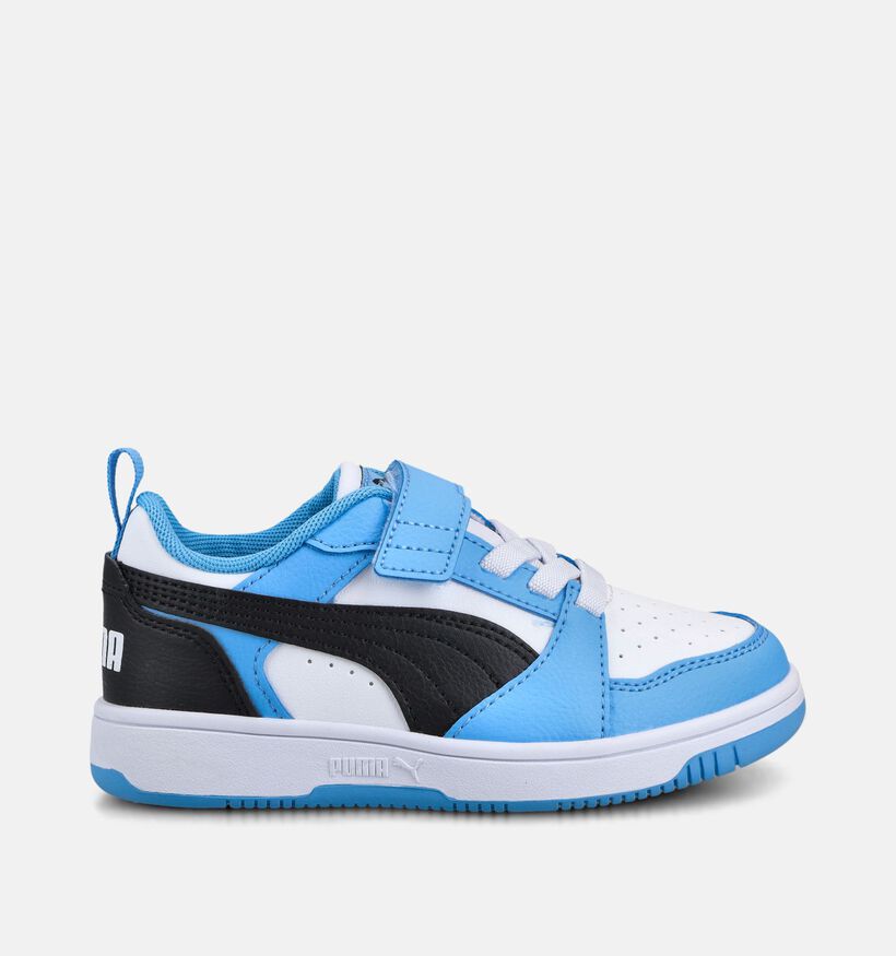 Puma Rebound V6 Baskets en Bleu pour filles, gar&ccedil;ons (366636) - pour semelles orthop&eacute;diques