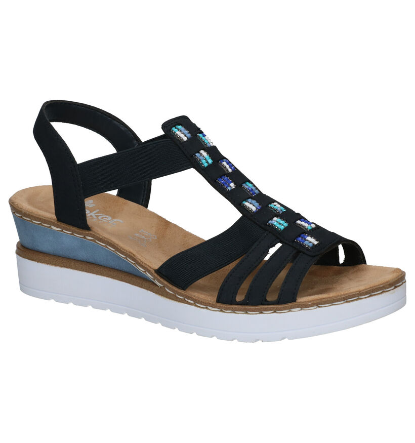 Rieker Blauwe Sandalen in kunstleer (287685)