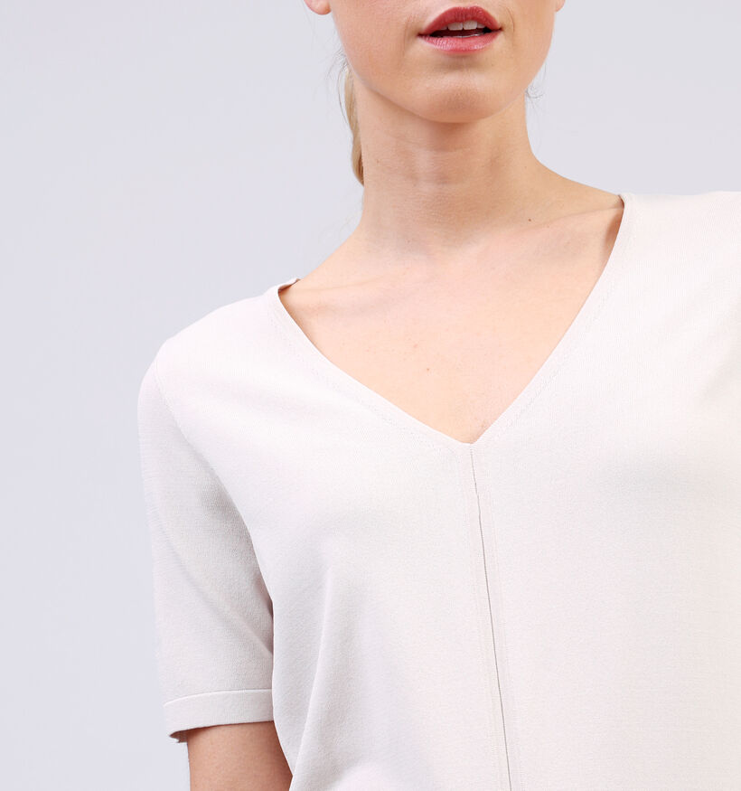 Expresso Beige Trui met V-hals voor dames (356864)