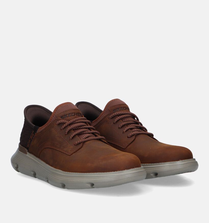 Skechers Garza Relaxed Fit Slip-ins en Cognac pour hommes (328079)