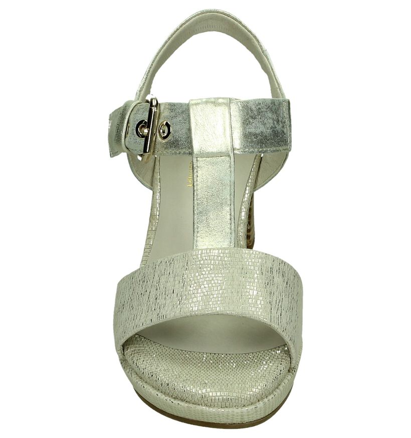 Gabor Zilveren Sandalen met Gesp, , pdp