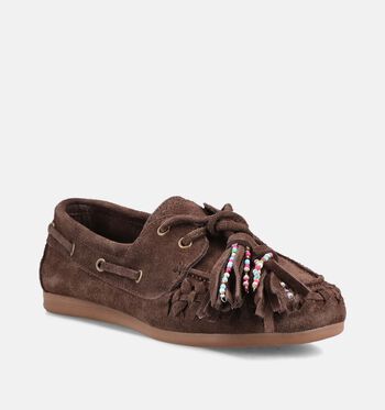 Poelman Chaussures plates Beige/Marron