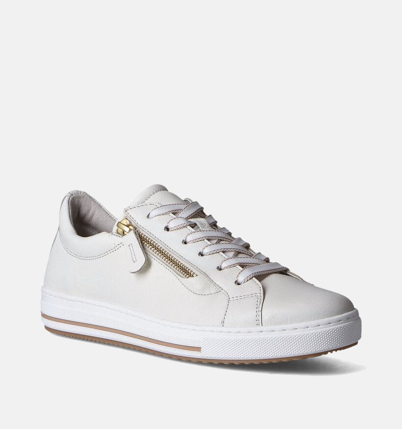Gabor OptiFit Ecru Veterschoenen voor dames (352045) - geschikt voor steunzolen