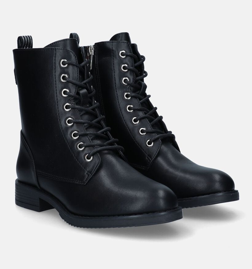 Poelman Boots à lacets en Noir pour femmes (328610)