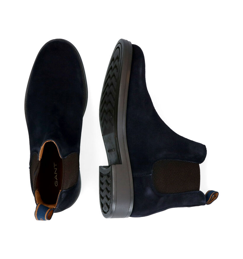 Gant Brookly Blauwe Chelsea Boots in daim (294463)