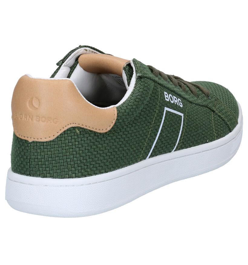 Björn Borg Chaussures à lacets en Vert foncé en textile (286397)