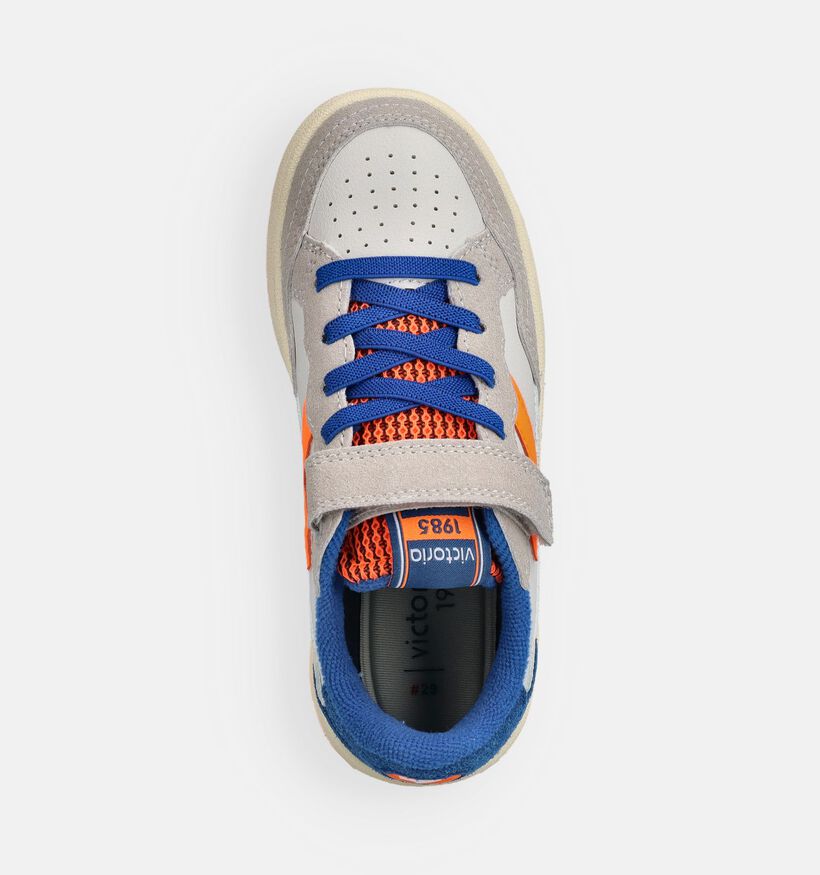 Victoria Smash Kid Baskets en Blanc/Bleu pour filles, gar&ccedil;ons (371201)