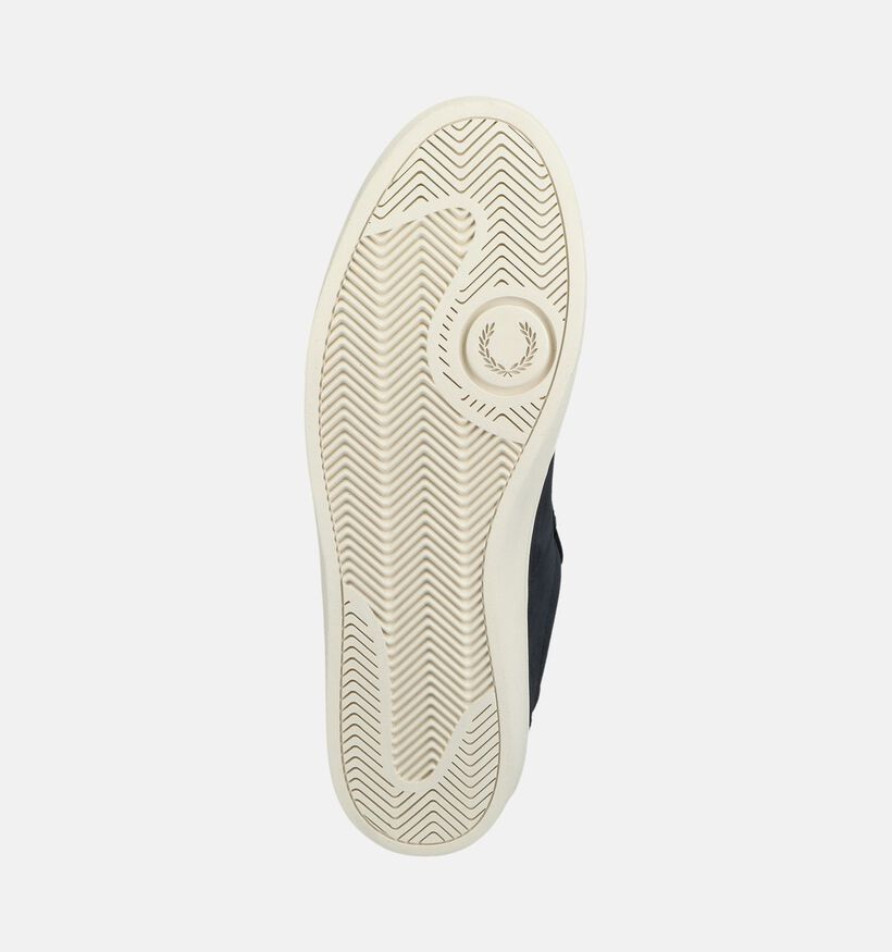 Fred Perry Spencer Nubuck Chaussures plates en Bleu fonc&eacute; pour hommes (375100)
