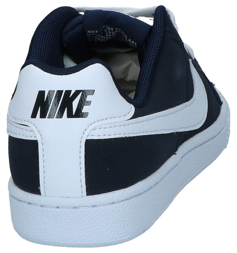 Donkerblauwe Sneakers Nike Court Royale GS in kunstleer (238326)