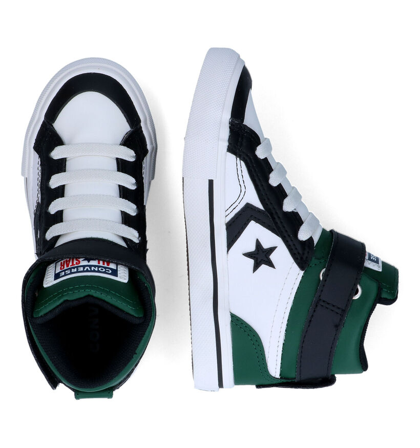 Converse Pro Blaze Strap HI Baskets en Noir pour garçons (293598) - pour semelles orthopédiques