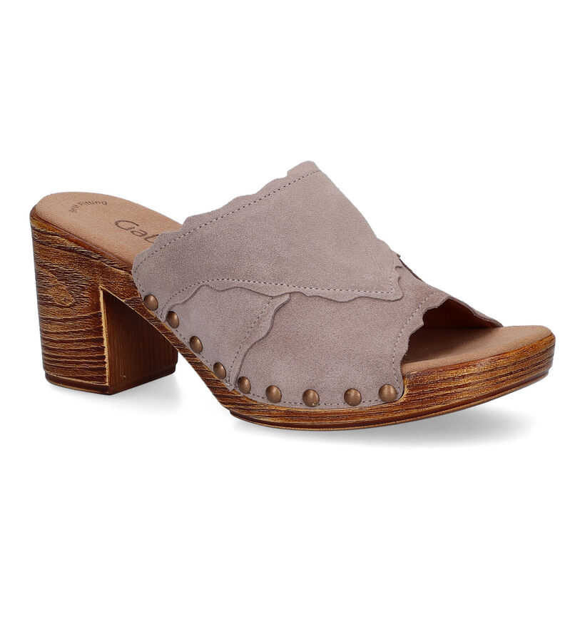 Gabor Best Fitting Mules en Taupe pour femmes (306152)