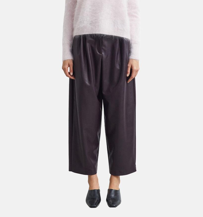 comma Bordeaux Faux-Leather Broek voor dames (381681)