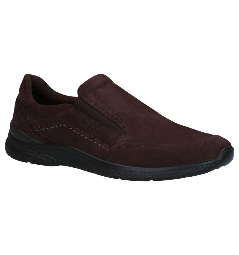 Ecco Irving Bruine Instappers in nubuck (281855)