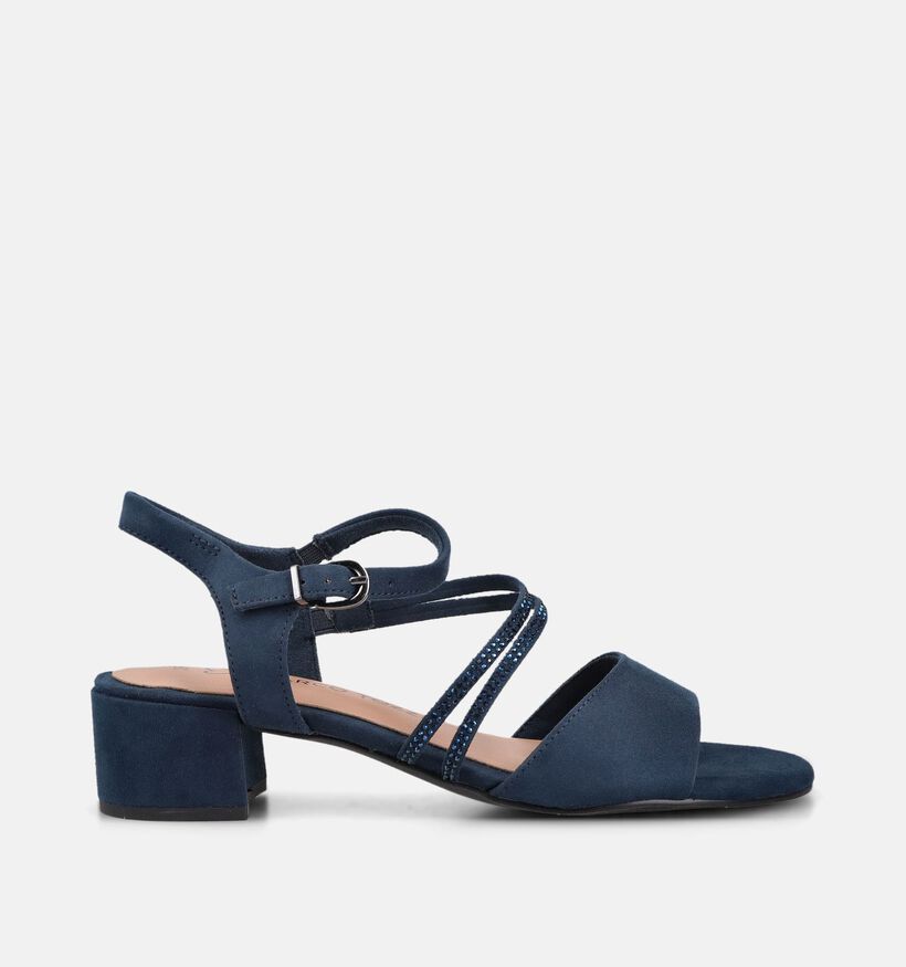 Marco Tozzi Sandales &agrave; talons en Bleu fonc&eacute; pour femmes (371856)