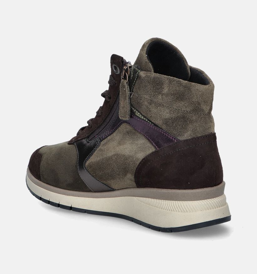 Gabor OptiFit Kaki Hoge sneakers voor dames (344809) - geschikt voor steunzolen
