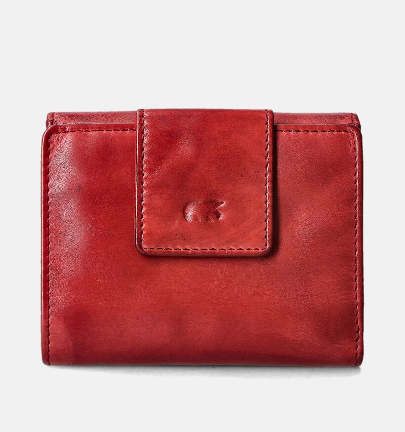 Bear Design Porte-monnaie à rabat en Rouge pour femmes (358868)