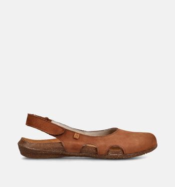 El Naturalista Chaussures plates Noir/Cognac