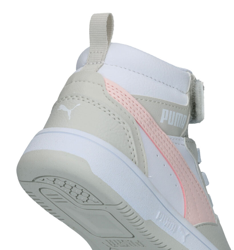 Puma Rebound V6 Witte Sneakers voor meisjes (326483)
